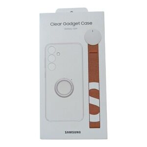 T5. Samsung Clear Gadget Cover Kickstand Case Galaxy S24+ Plus With Strap